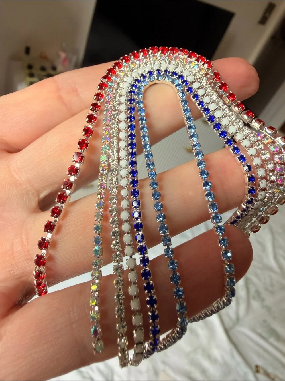 Feed Me Gems USA Rainbow Earrings